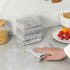 12pcs Microfiber Cleaning Cloth Grey Ultra Soft Highly Absorbent Rags