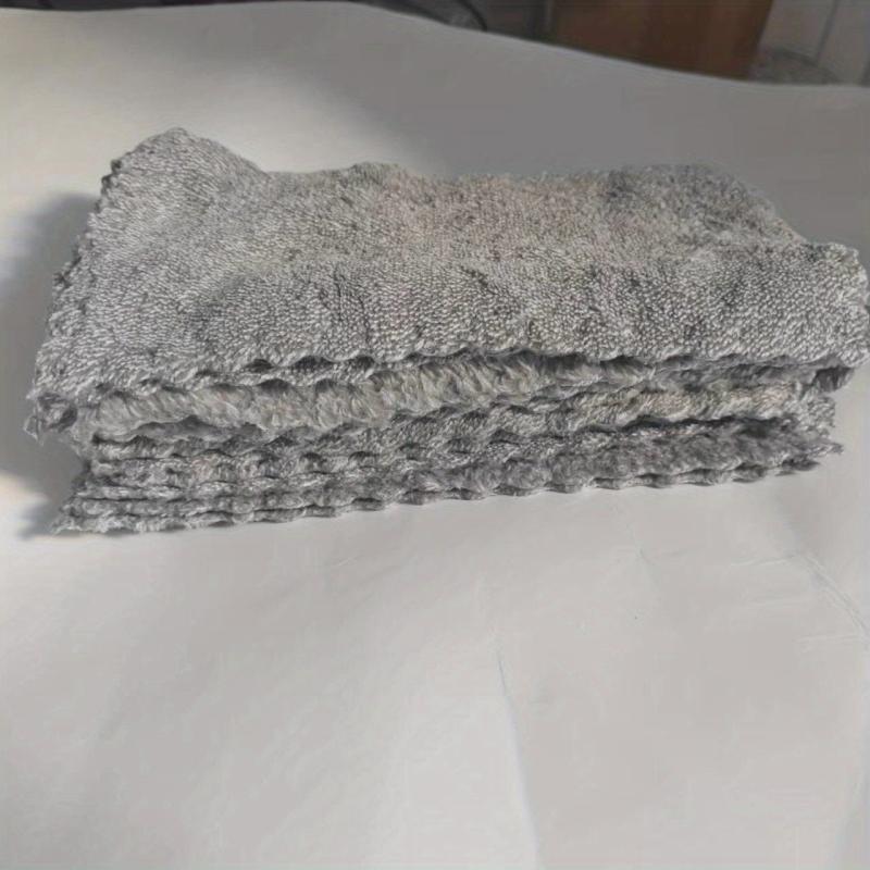 12pcs Microfiber Cleaning Cloth Grey Ultra Soft Highly Absorbent Rags