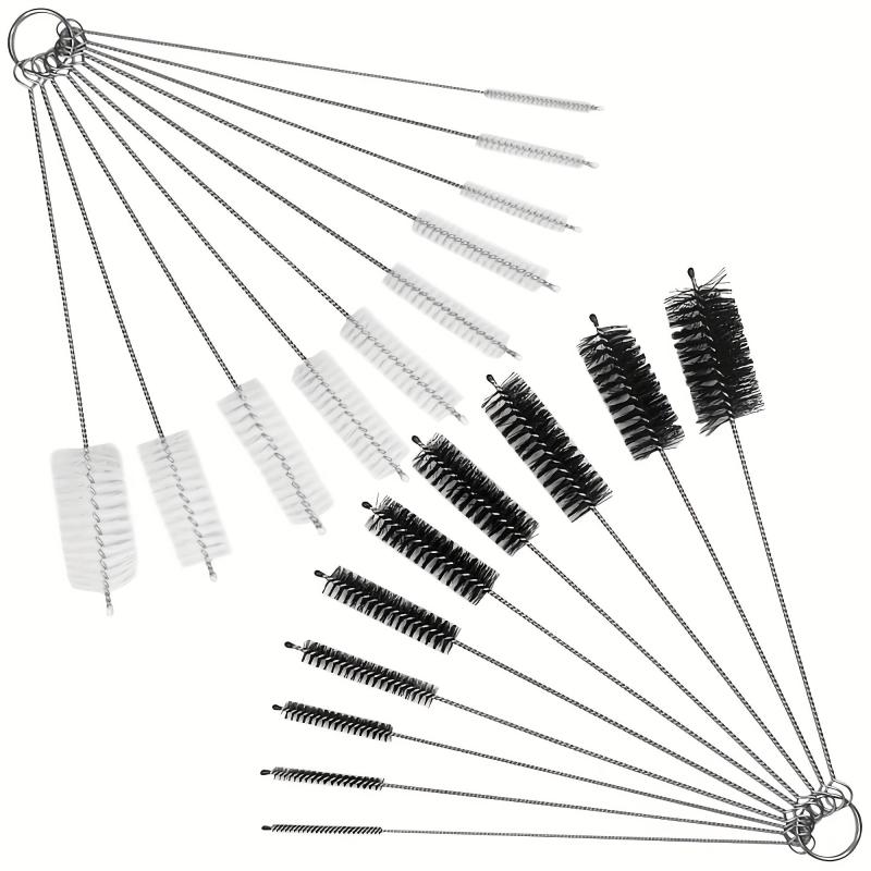 10pcs 304 Stainless Steel Bottle Brushes Reusable Straw Cleaning Brush