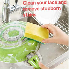 5pcs Double Sided Scouring Pad Dishwashing Sponge