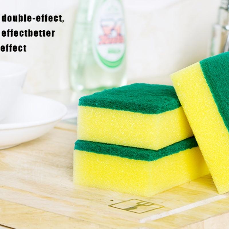5pcs Double Sided Scouring Pad Dishwashing Sponge