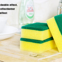 5pcs Double Sided Scouring Pad Dishwashing Sponge