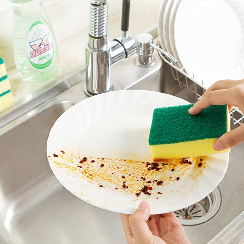 5pcs Double Sided Scouring Pad Dishwashing Sponge