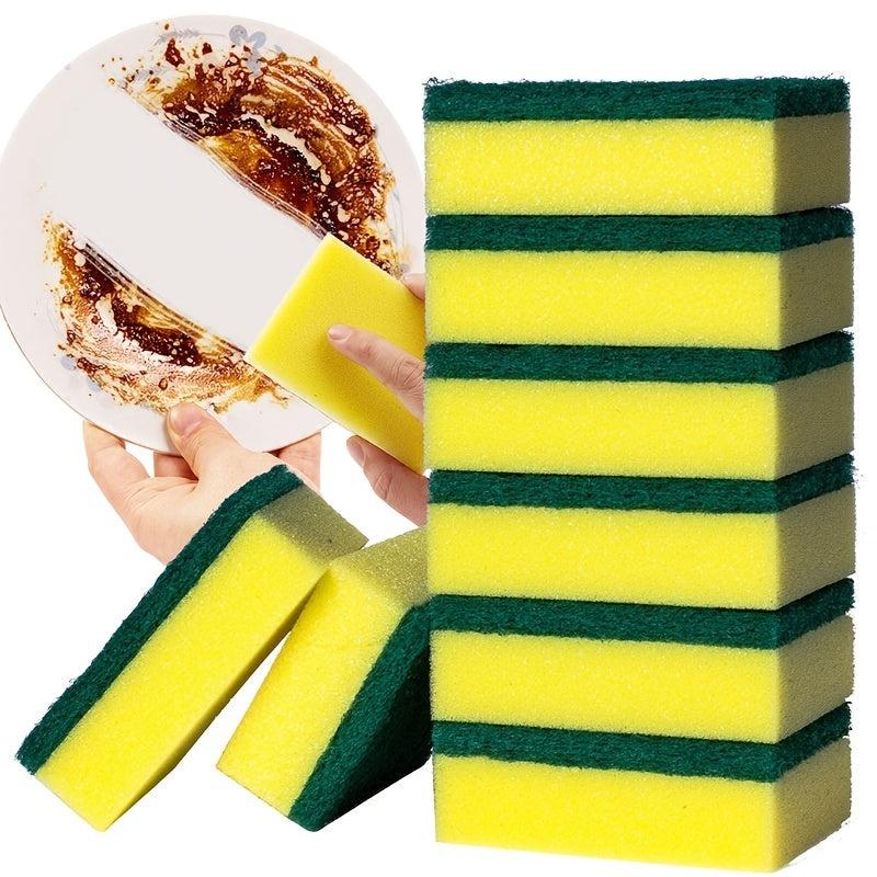 5pcs Double Sided Scouring Pad Dishwashing Sponge