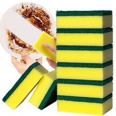 5pcs Double Sided Scouring Pad Dishwashing Sponge