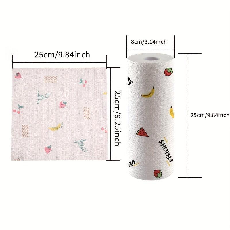 50pcs Non Woven Cleaning Cloth Lazy Rag Dishwashing Towel