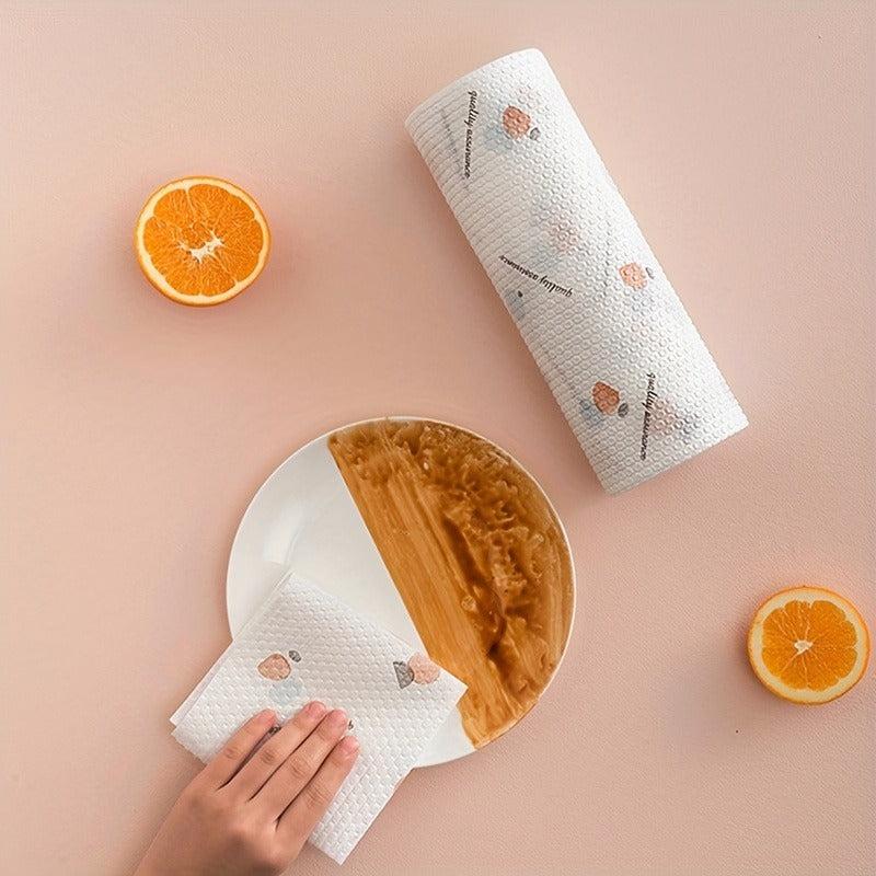 50pcs Non Woven Cleaning Cloth Lazy Rag Dishwashing Towel