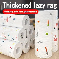 50pcs Non Woven Cleaning Cloth Lazy Rag Dishwashing Towel