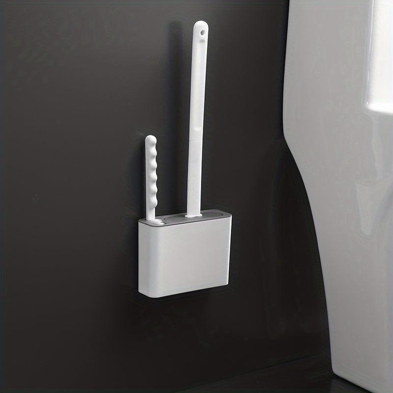 Silicone Toilet Brush Set with Holder Wall Mounted