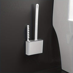 Silicone Toilet Brush Set with Holder Wall Mounted