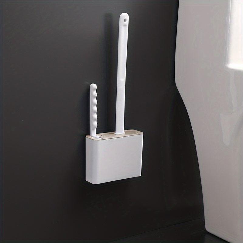 Silicone Toilet Brush Set with Holder Wall Mounted