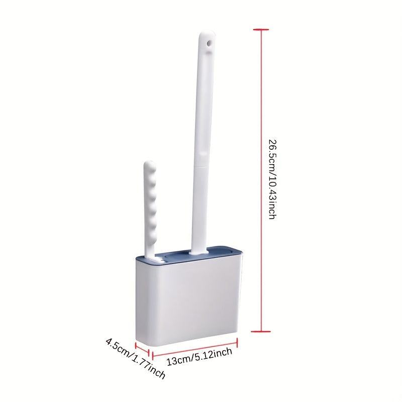 Silicone Toilet Brush Set with Holder Wall Mounted