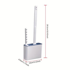 Silicone Toilet Brush Set with Holder Wall Mounted