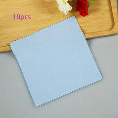 10pcs Jewelry Polishing Cloth Double Velvet for Gold Silver Cleaning