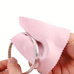 10pcs Jewelry Polishing Cloth Double Velvet for Gold Silver Cleaning
