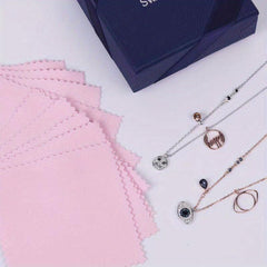 10pcs Jewelry Polishing Cloth Double Velvet for Gold Silver Cleaning
