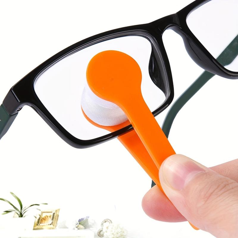 2pcs Mini Sun Glasses Eyeglass Microfiber Cleaner Brush Tool