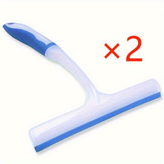 2pcs Shower Squeegee Glass Wiper Water Removal Scraper