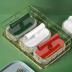 3pcs Kitchen Cleaning Brush With Handle - Ideal for Kitchen & Bathroom Cleaning