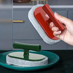 3pcs Kitchen Cleaning Brush With Handle - Ideal for Kitchen & Bathroom Cleaning