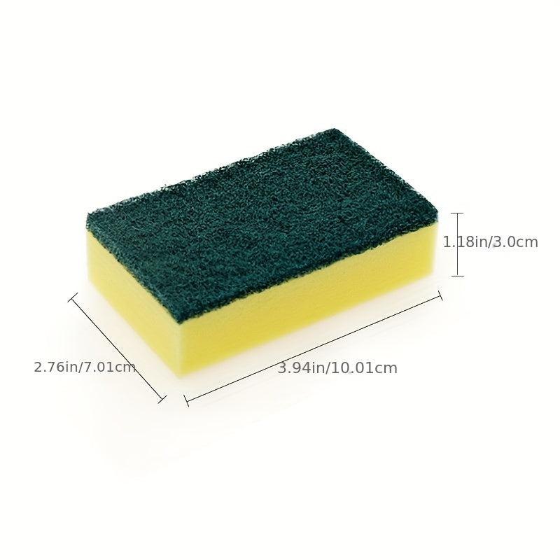 5pcs Double Sided Scouring Pad Household Kitchen Sponge