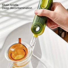 Plastic Cleaning Brush Cup Cover 3-in-1 Multifunctional Hard Bristle Clean Lid