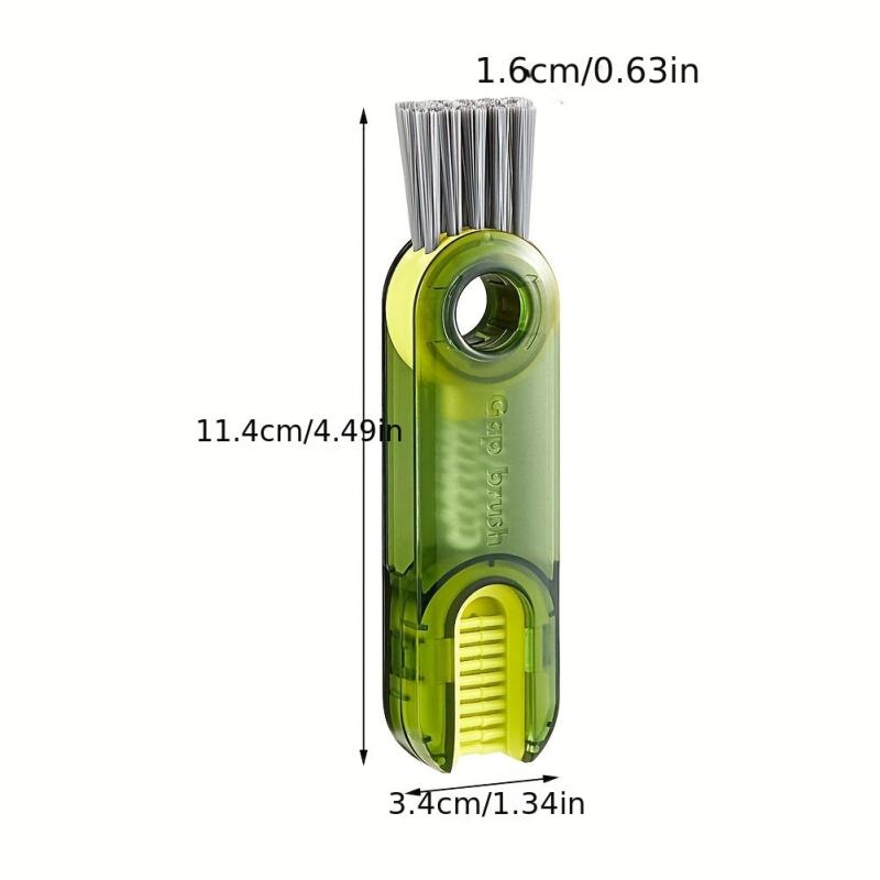 Plastic Cleaning Brush Cup Cover 3-in-1 Multifunctional Hard Bristle Clean Lid