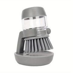 Kitchen Washing Brush with Liquid Soap Dispenser for Utensils and Pots