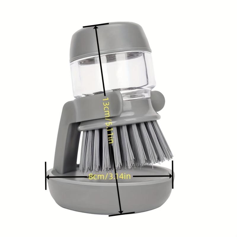 Kitchen Washing Brush with Liquid Soap Dispenser for Utensils and Pots
