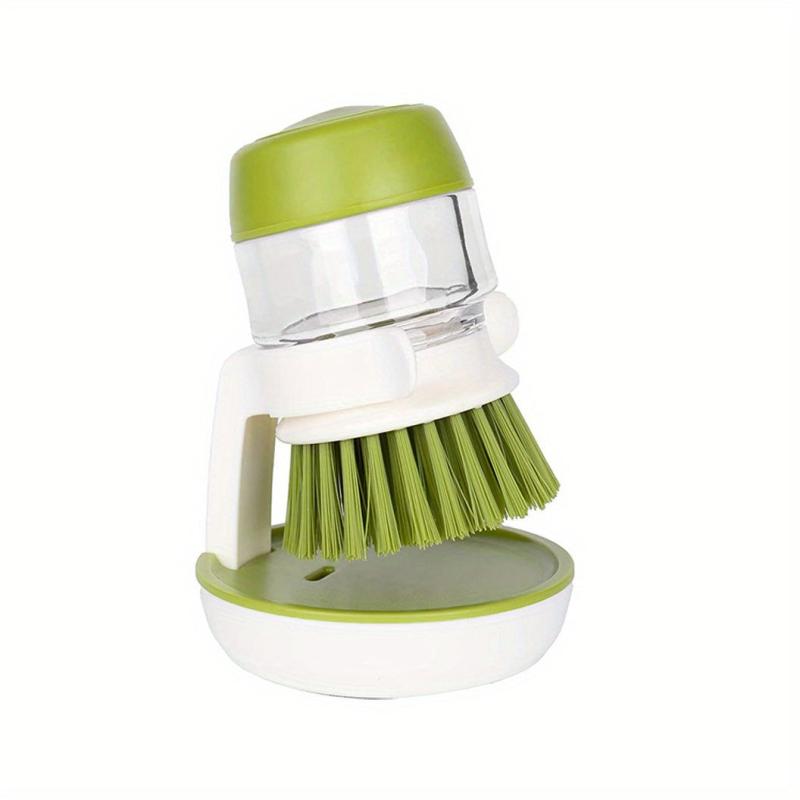 Kitchen Washing Brush with Liquid Soap Dispenser for Utensils and Pots
