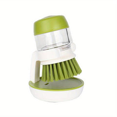 Kitchen Washing Brush with Liquid Soap Dispenser for Utensils and Pots