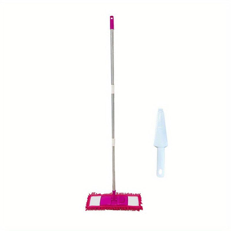 Chenille Flat Floor Mop 360 Rotatable Telescopic Wet Dry Cleaning Mop