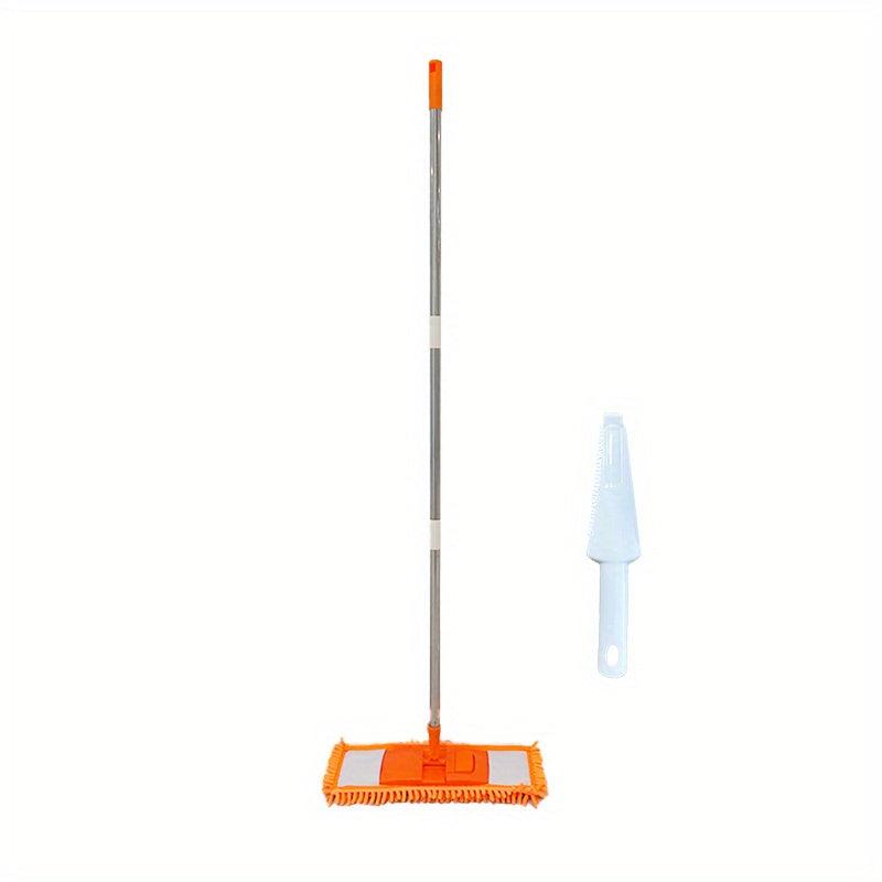 Chenille Flat Floor Mop 360 Rotatable Telescopic Wet Dry Cleaning Mop