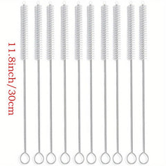10pc Wide Straw Cleaner Brush Set - 7.87in, 11.8in - Sippy Cups, Water Bottles