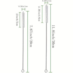 10pc Wide Straw Cleaner Brush Set - 7.87in, 11.8in - Sippy Cups, Water Bottles