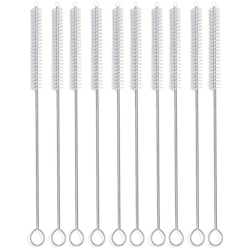 10pc Wide Straw Cleaner Brush Set - 7.87in, 11.8in - Sippy Cups, Water Bottles
