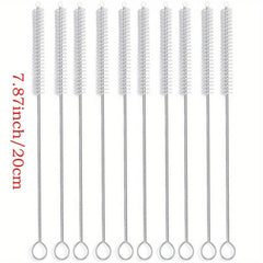 10pc Wide Straw Cleaner Brush Set - 7.87in, 11.8in - Sippy Cups, Water Bottles