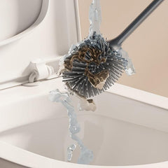 Silicone Toilet Brush Quick Draining Wall/Floor Cleaning Tool