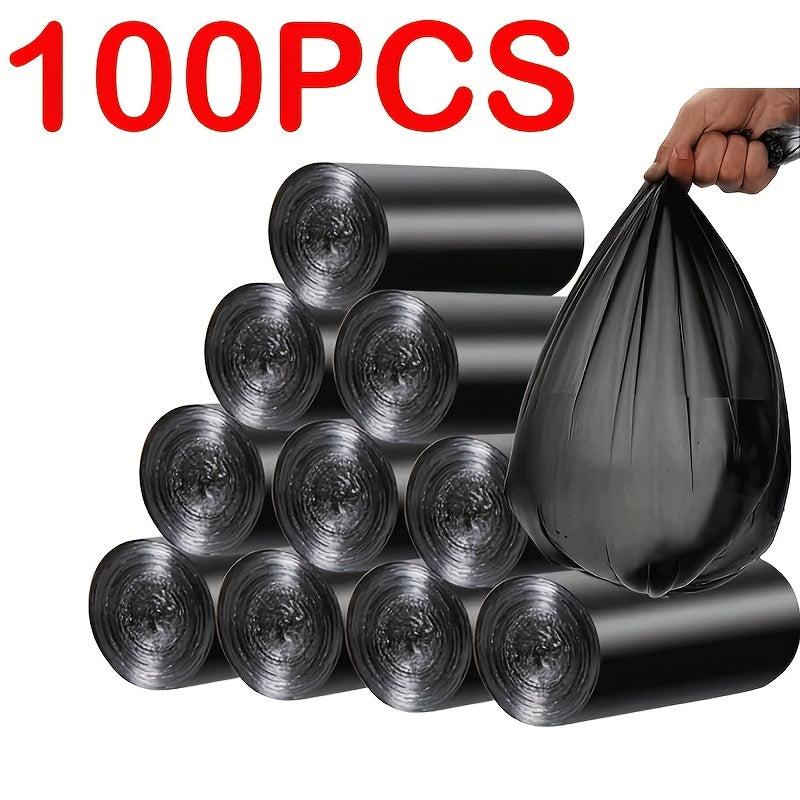 100pcs Disposable Garbage Bags - Trash Bags with Handle