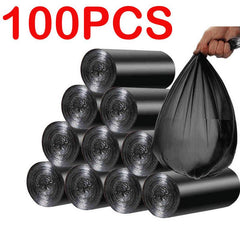100pcs Disposable Garbage Bags - Trash Bags with Handle