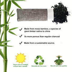 6pcs Bamboo Charcoal Deodorant Bags Activated Charcoal Odor Absorber