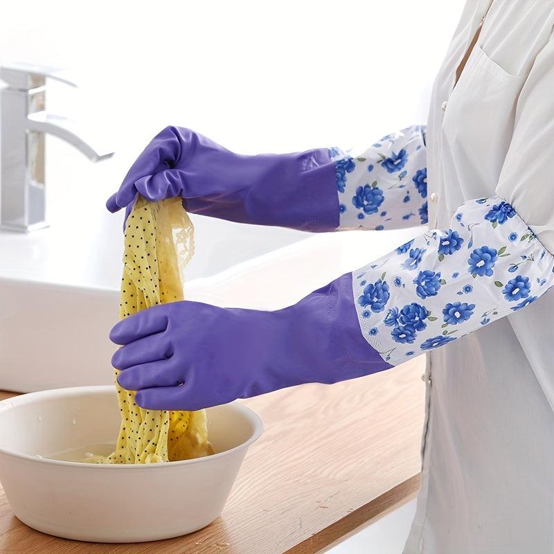 Kitchen Dishwashing Gloves Latex Rubber Gloves Durable Waterproof Gloves