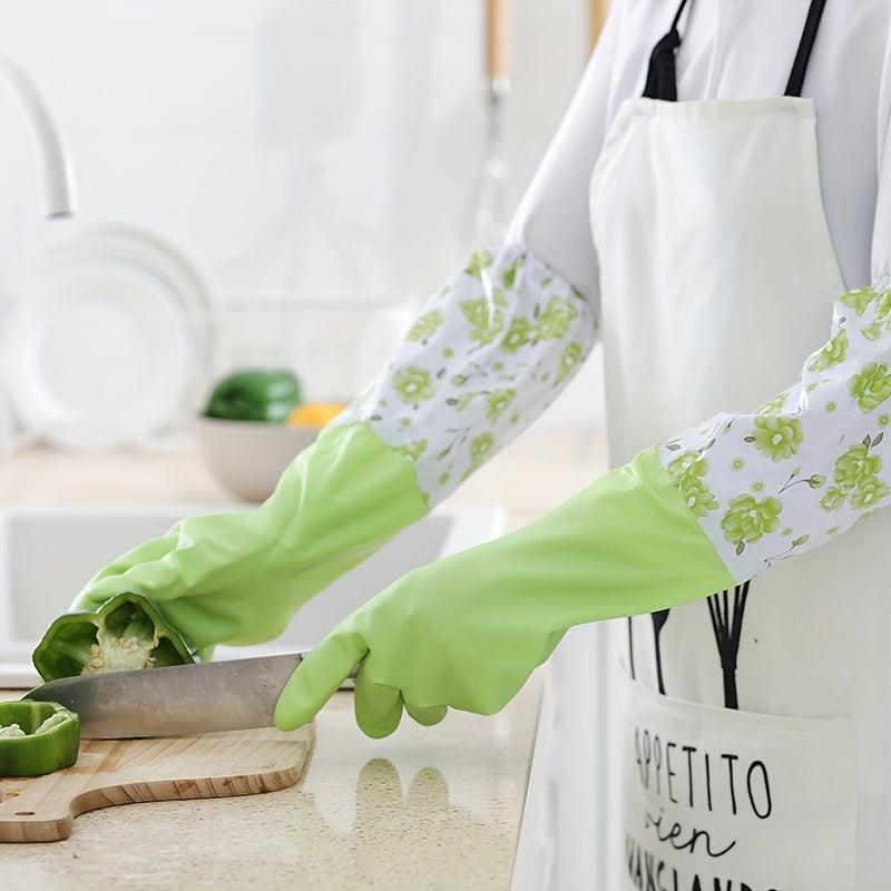 Kitchen Dishwashing Gloves Latex Rubber Gloves Durable Waterproof Gloves