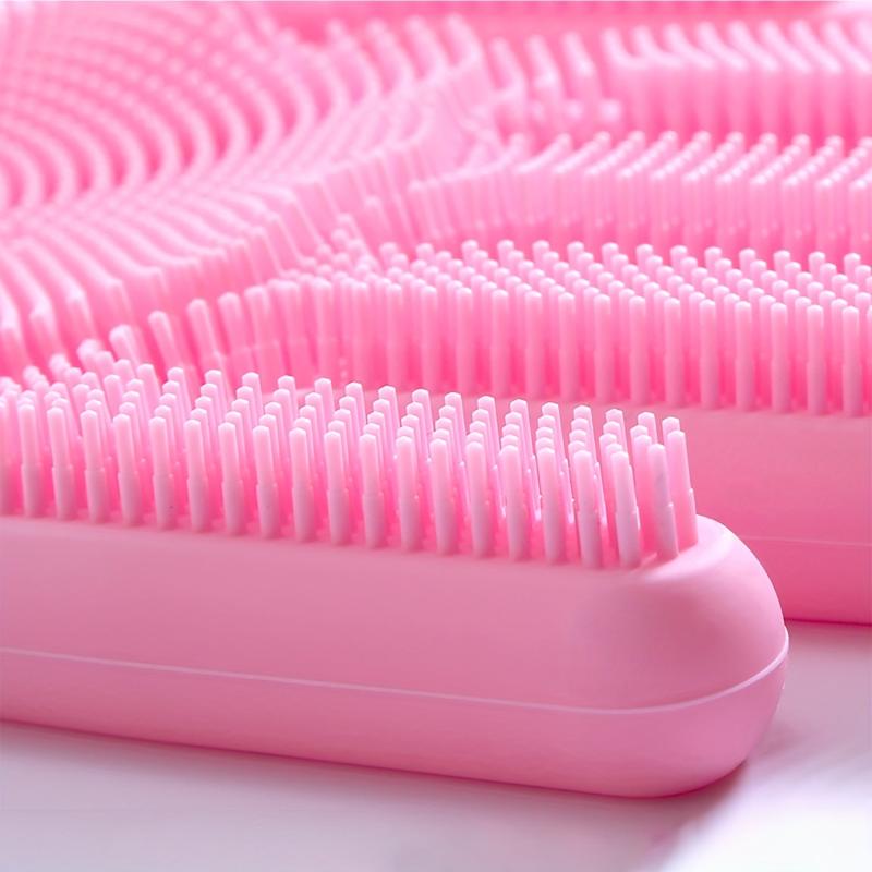 Silicone Cleaning Gloves Pink for Kitchen Bathroom Pet Care Car Washing