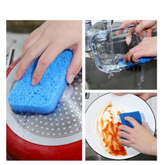 6 Pack Non Scratch Scrub Sponges Safe for Non Stick Cookware