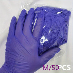 50pcs Nitrile Gloves Soft Industrial Powder Latex Protective G