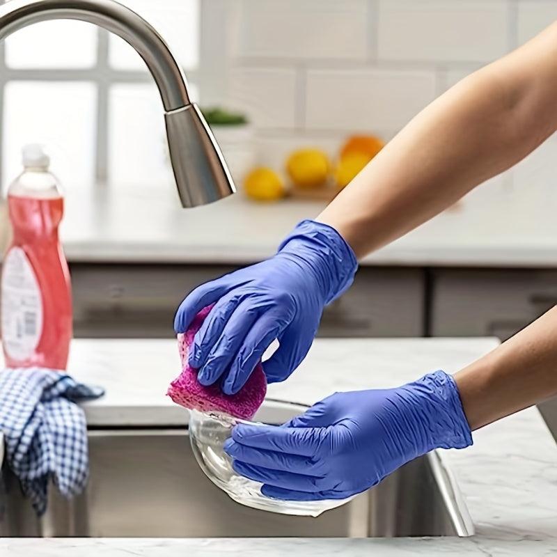 50pcs Nitrile Gloves Soft Industrial Powder Latex Protective G