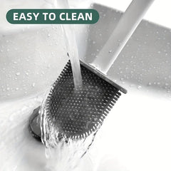 Toilet Brush With Holder Long Handle Flexible Cleaning Brush