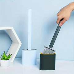 Toilet Brush With Holder Long Handle Flexible Cleaning Brush