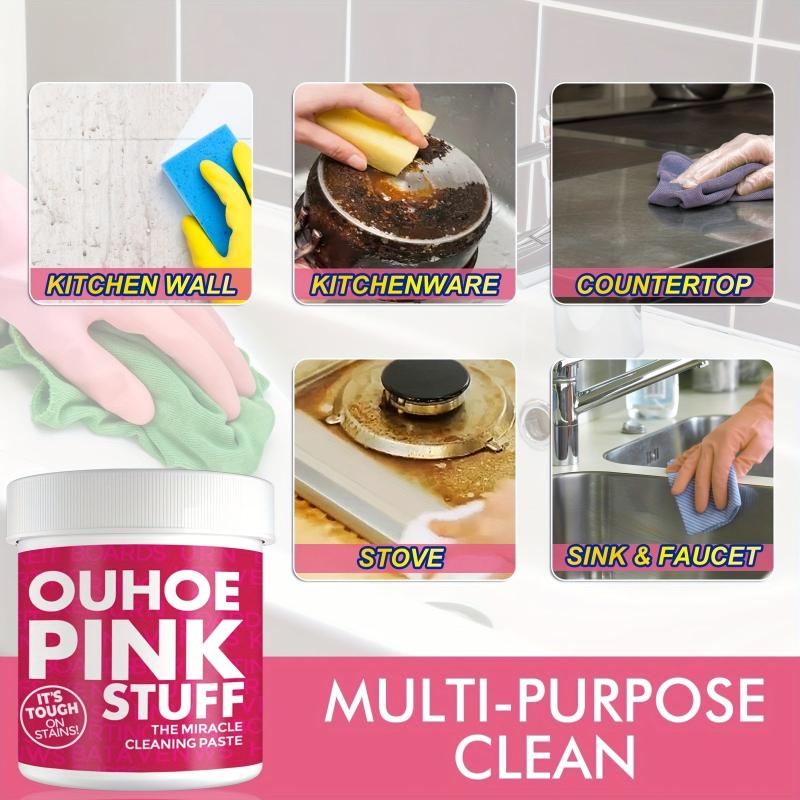 Universal Pink Cleaning Powder for Heavy Kitchen Stains